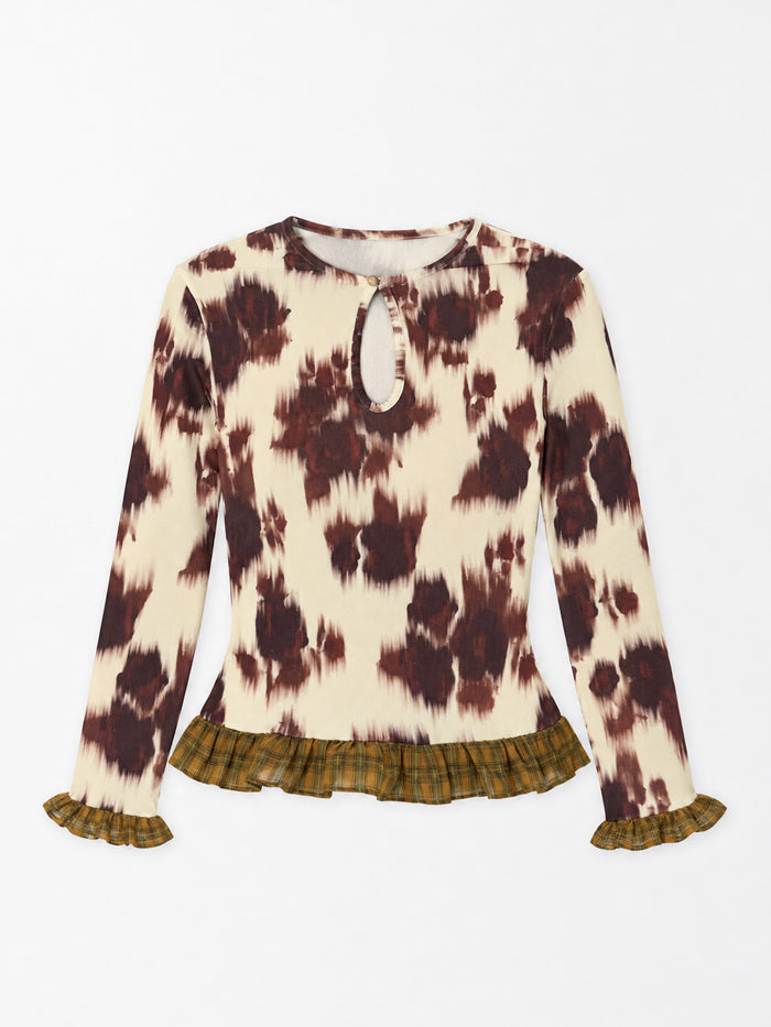 Ash Floral Check Top