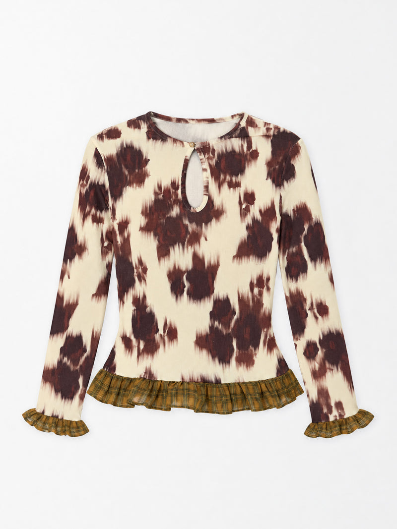 Ash Floral Check Top