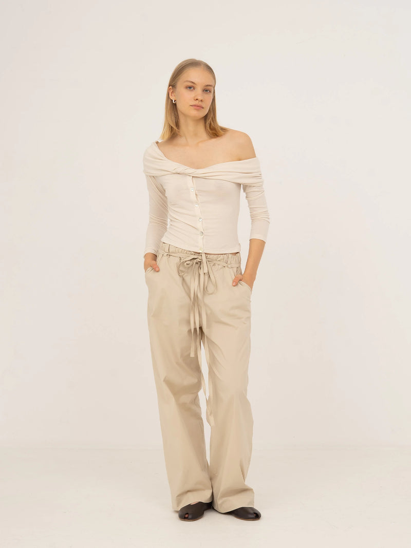 Sappy Beige Pants