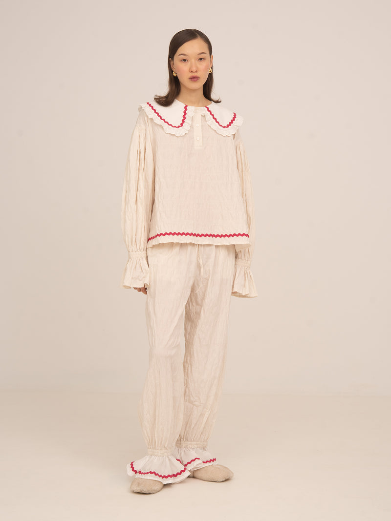Pantalones de pijama color crema Offduty