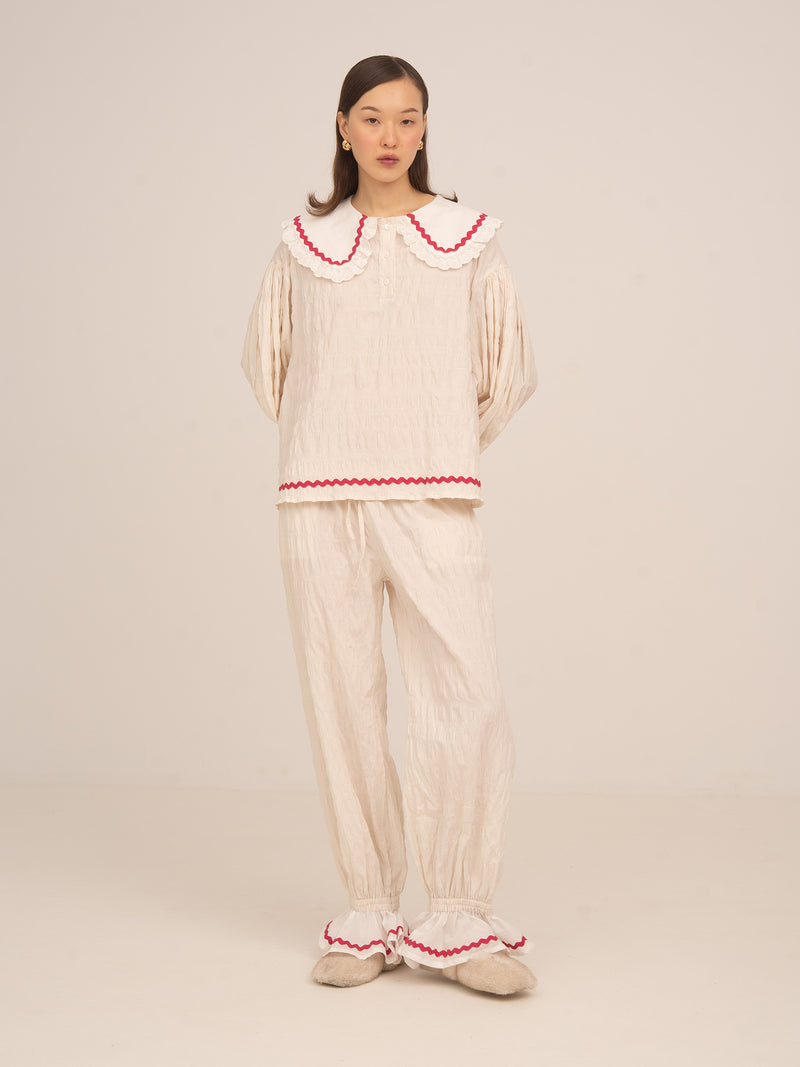 Pantalones de pijama color crema Offduty
