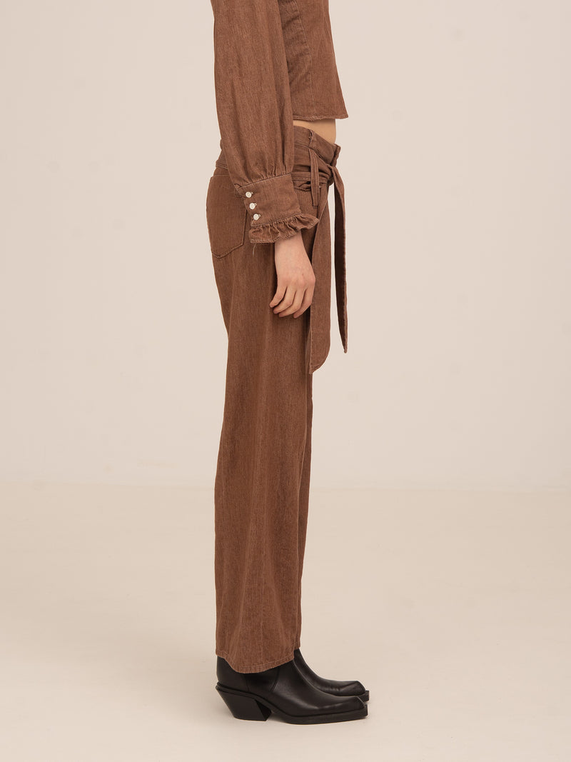 District Brown Denim Pants
