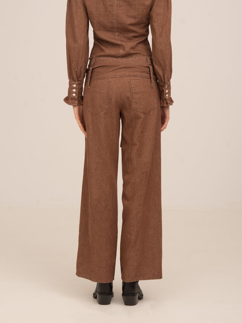 District Brown Denim Pants