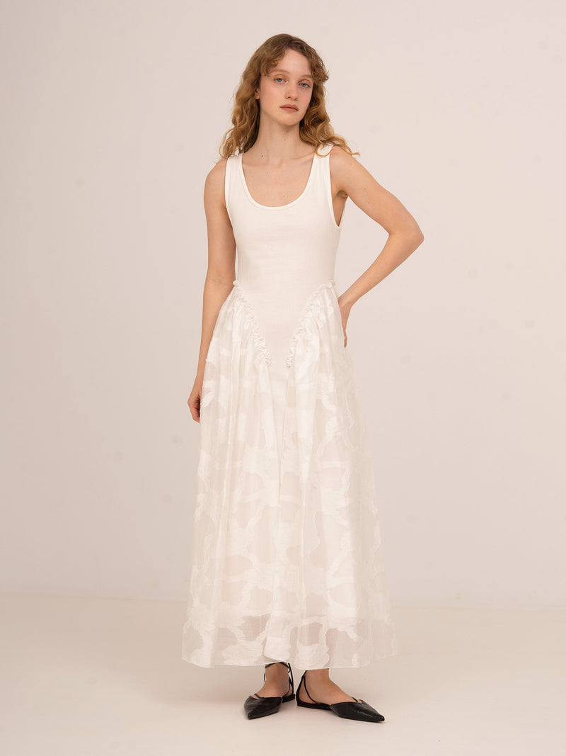 Printworks White Midi Dress