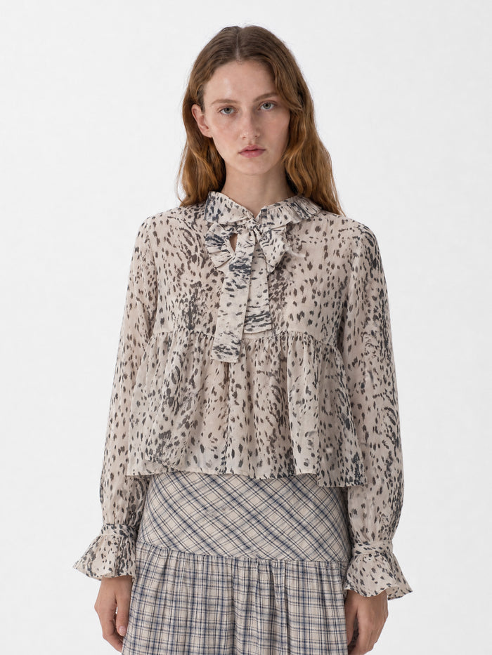 Snow Leopard Blouse