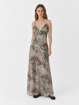 Livia Floral Watercolor Maxi Dress