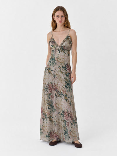 Livia Floral Watercolor Maxi Dress