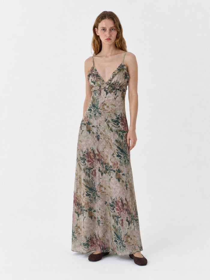 Livia Floral Watercolor Maxi Dress