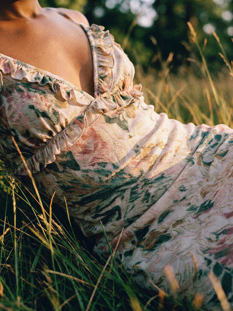 Livia Floral Watercolor Maxi Dress