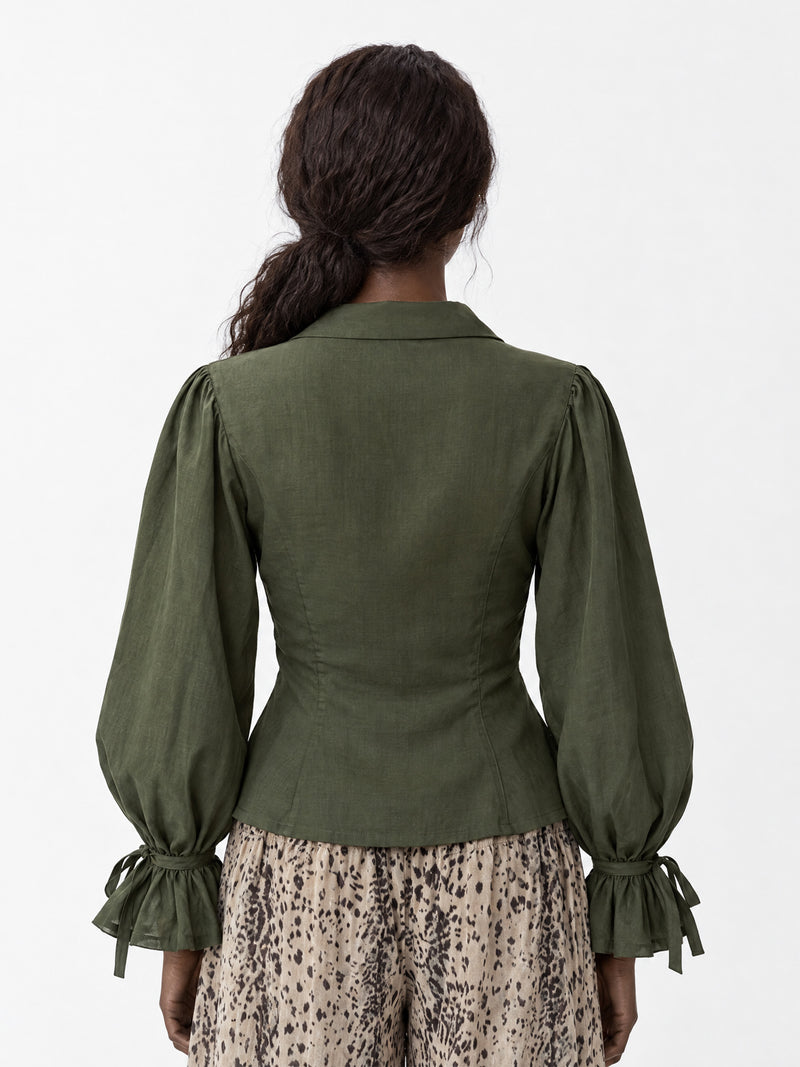 Musk Sheer Fitted Blouse