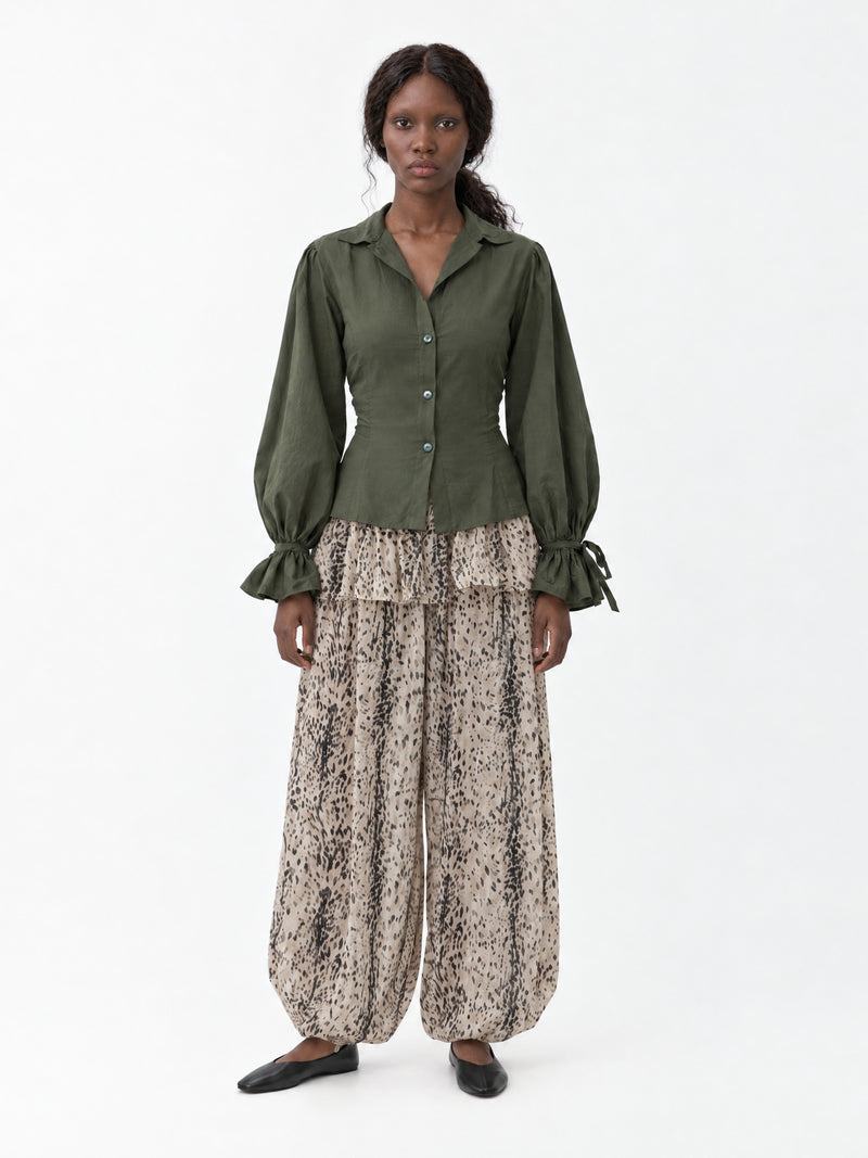 Musk Sheer Fitted Blouse