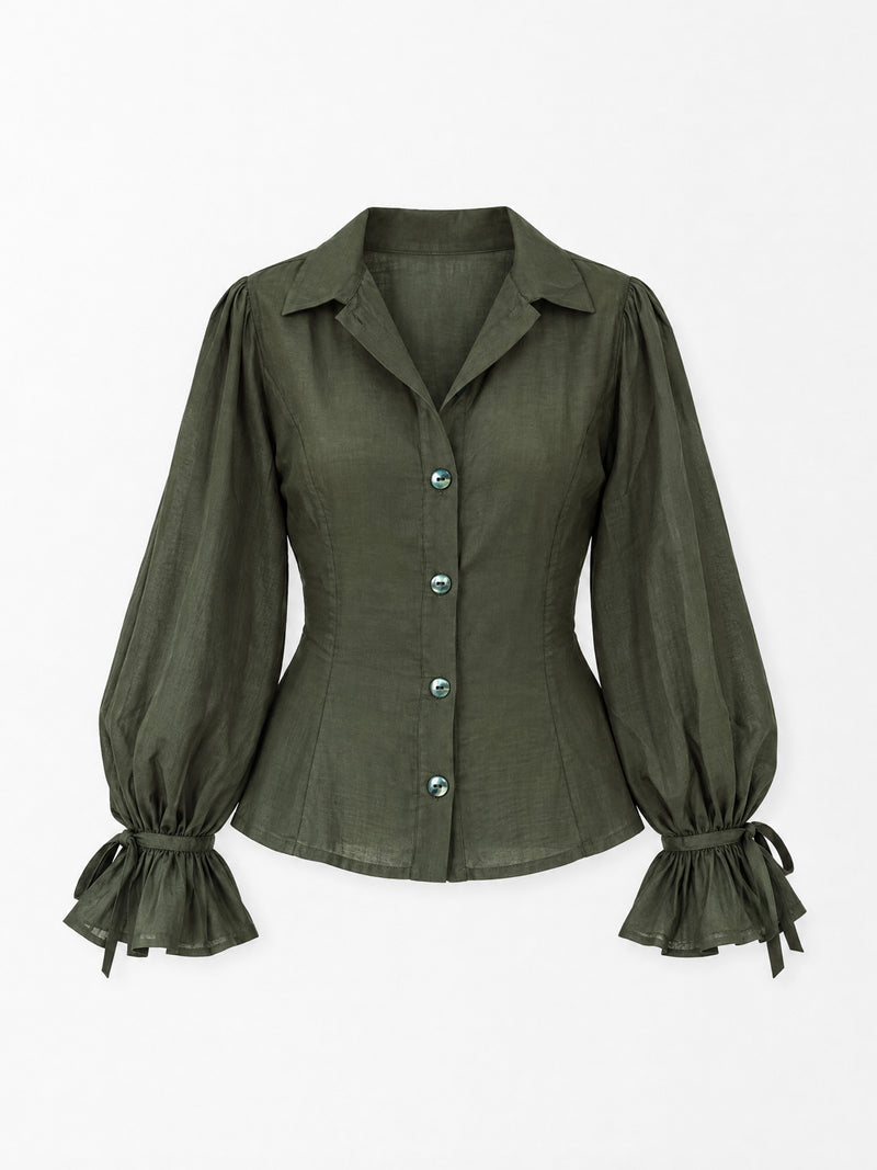Musk Sheer Fitted Blouse