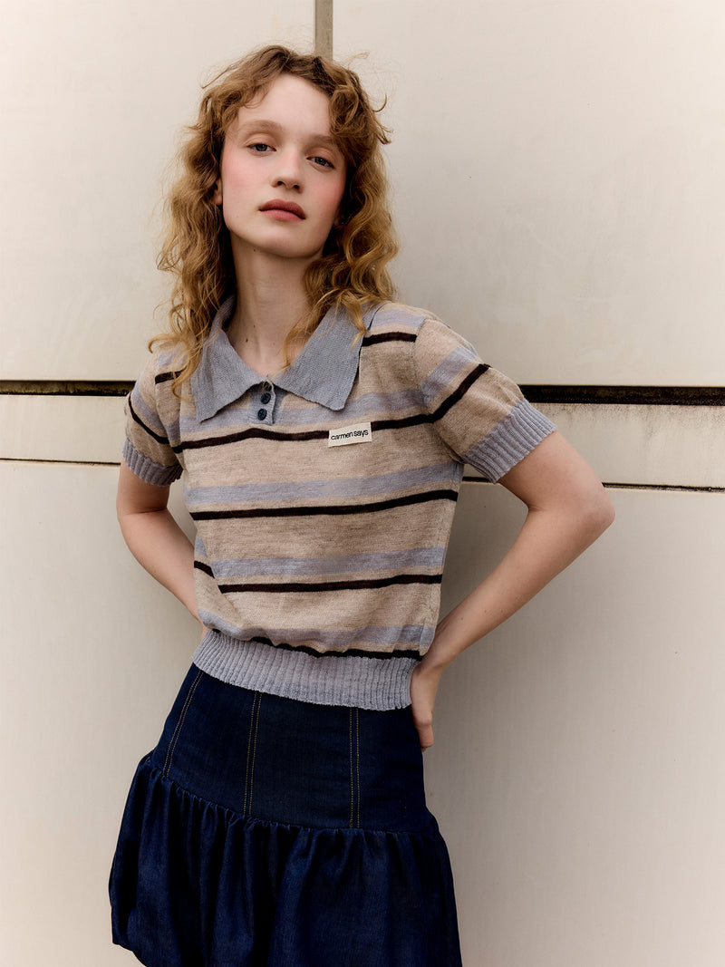 Denim Fawn Balloon Mini Skirt