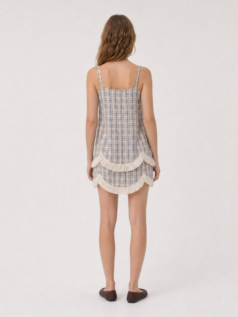 Heather Check Mini Dress