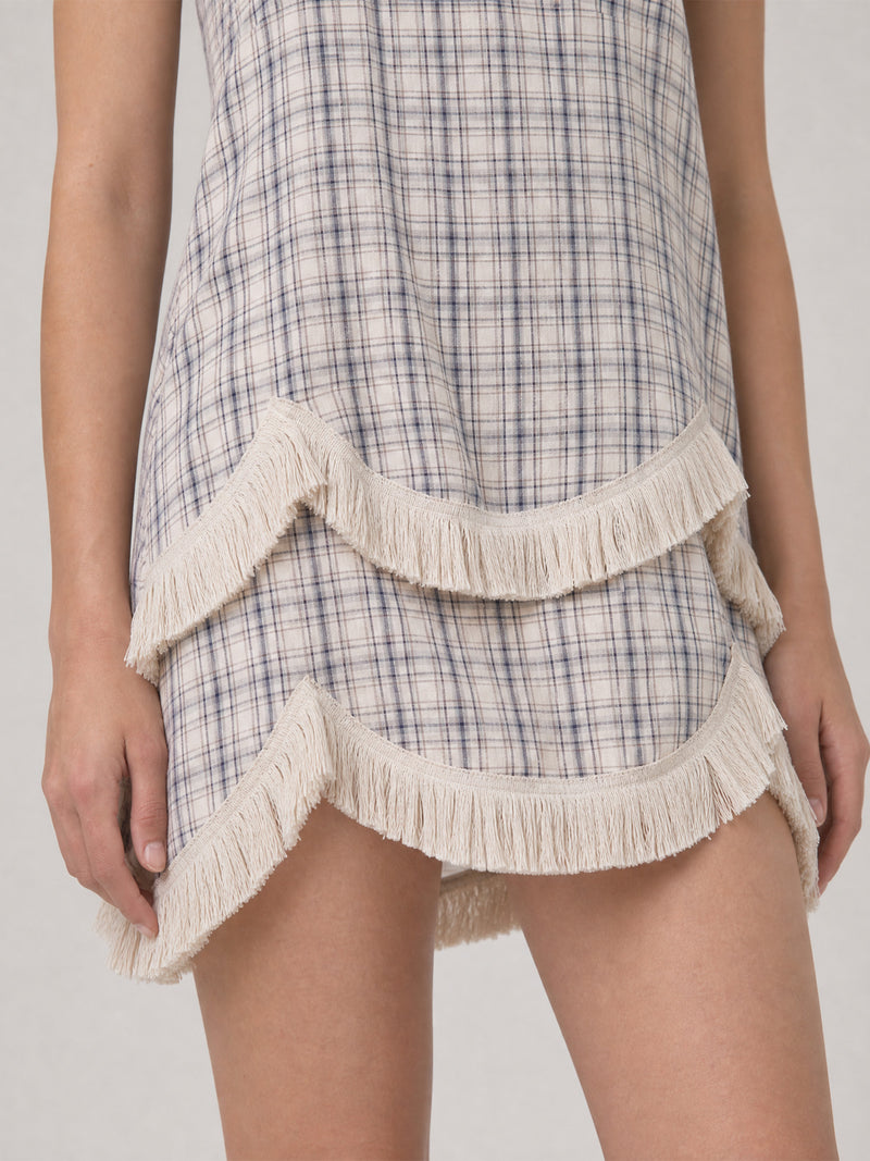 Heather Check Mini Dress