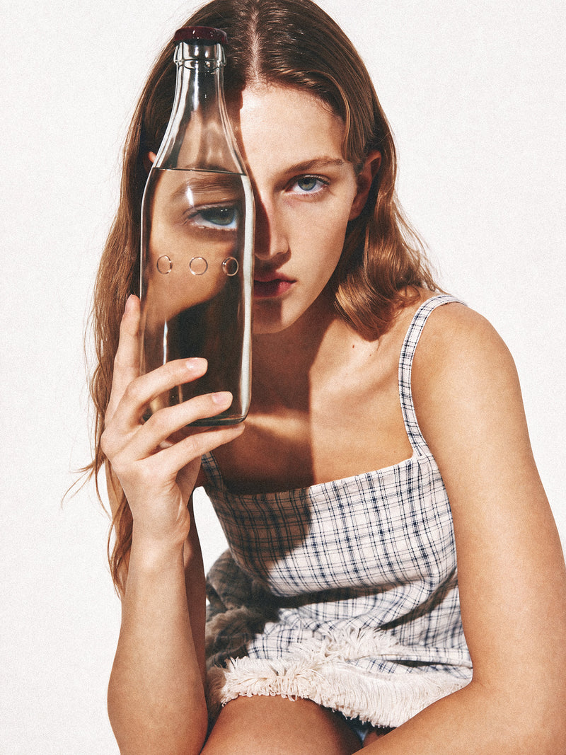Heather Check Mini Dress