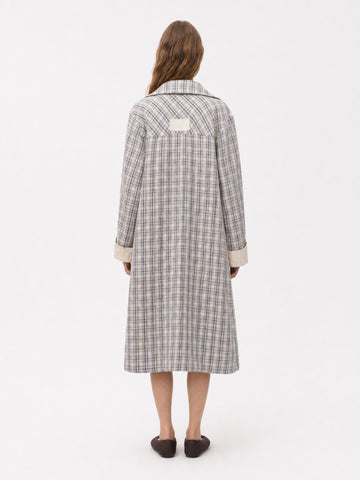 Heather Check Trench Coat