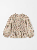 Completa tu look con Flower Automne Floral Smocked Peplum Blouse