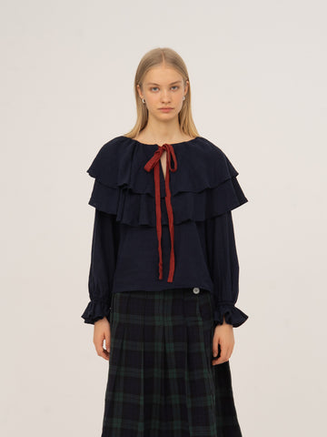 Evermore Blue and Red Blouse