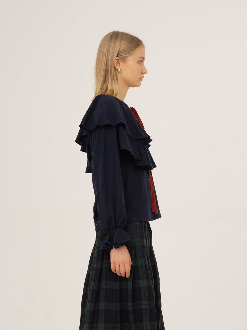 Evermore Blue and Red Blouse