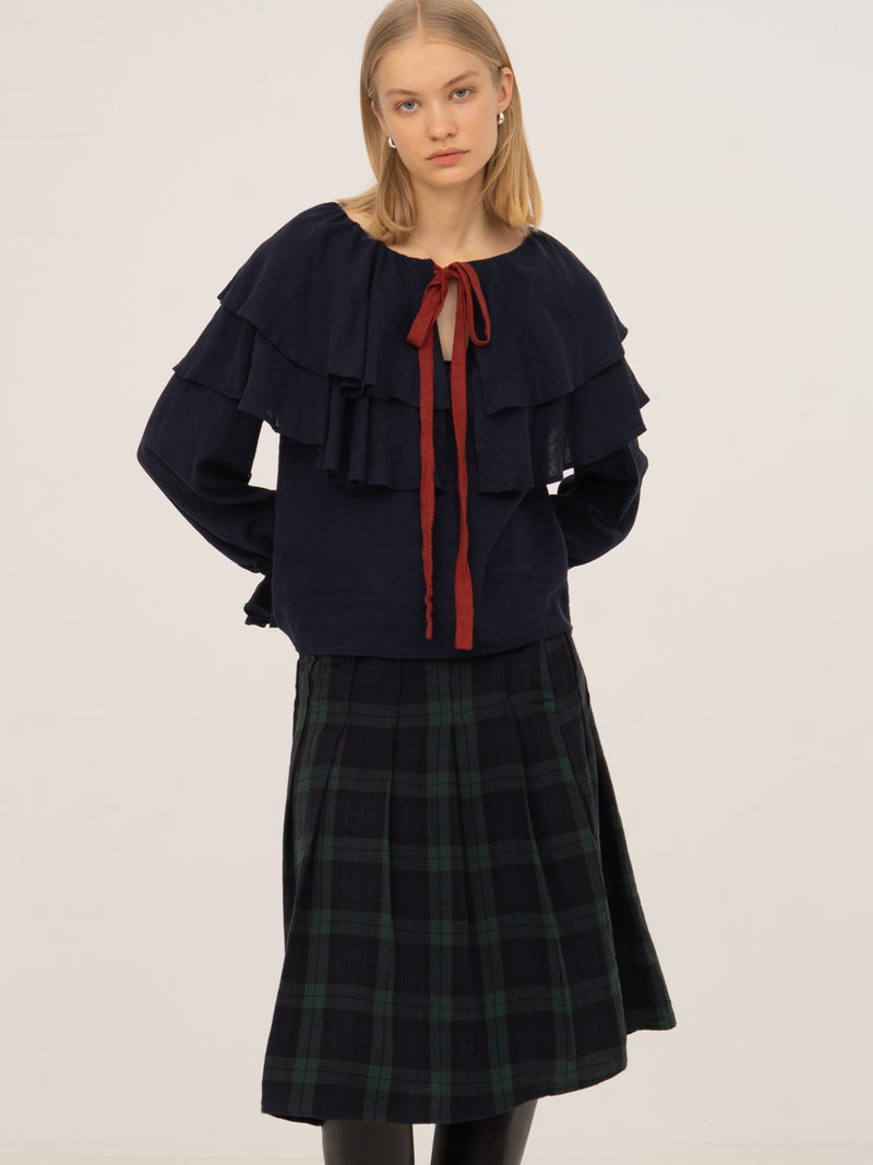 Evermore Blue and Red Blouse
