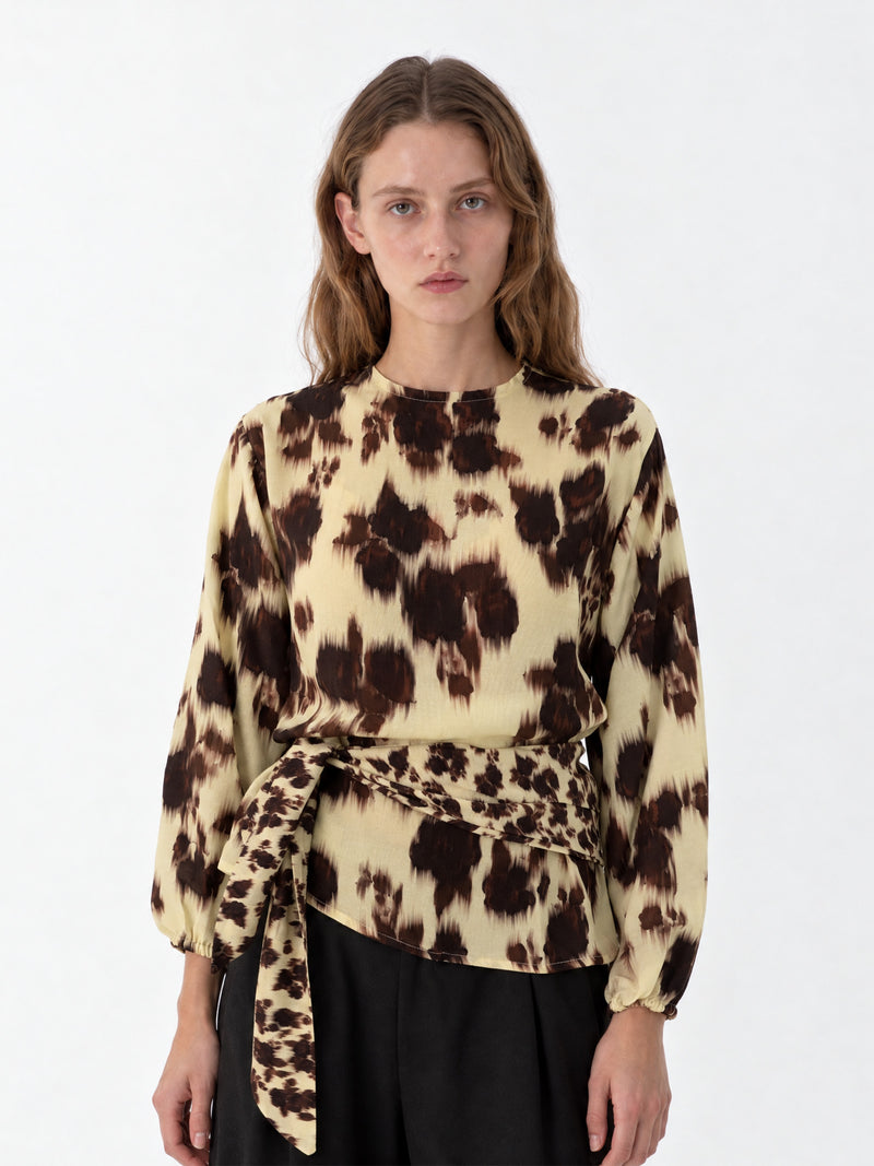 Field Floral Print Tie Top