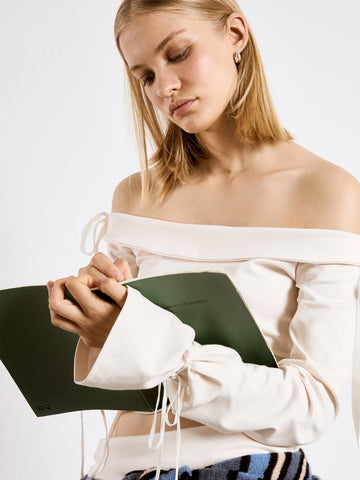 Angelic White Off Shoulder Jersey Top