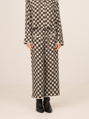 Classic Betty Argyle-inspired Geometric Print Pants 
