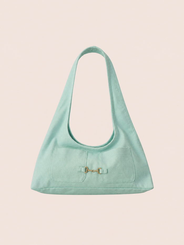 Solea Mint Buckle Detail Shoulder Bag