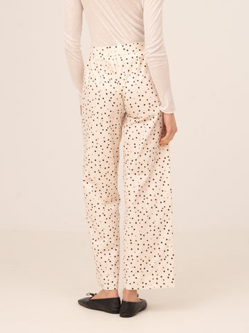 Cream Polka Dot Fuji Pants