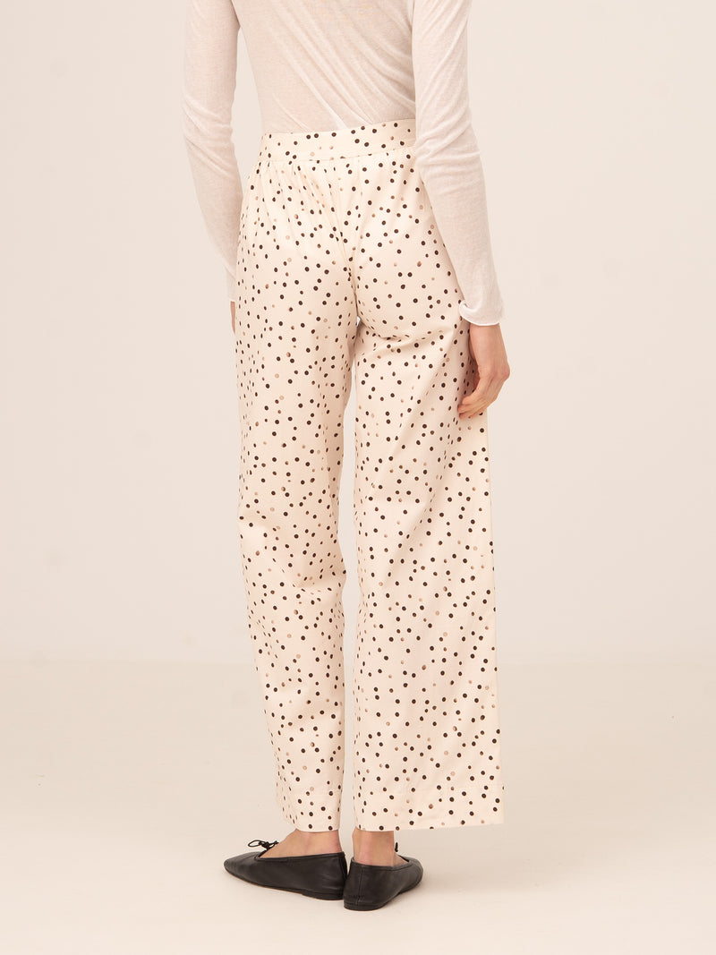 Cream Polka Dot Fuji Pants 