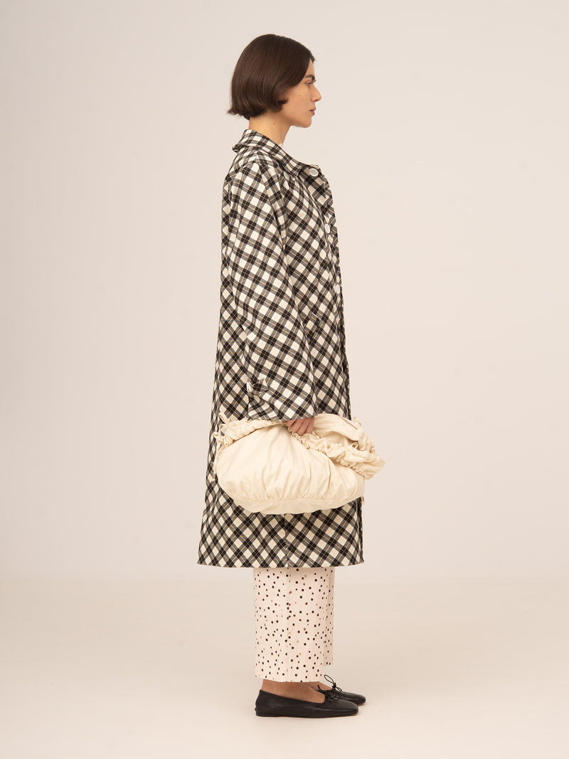 Classic Betty Argyle-inspired Geometric Print Trench Coat 