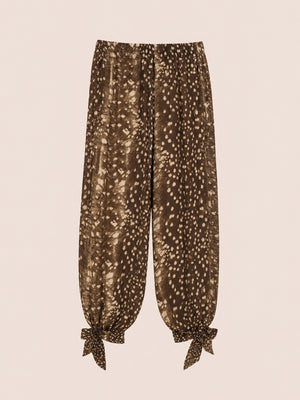 Bambi Noir Animal Print Balloon Pants