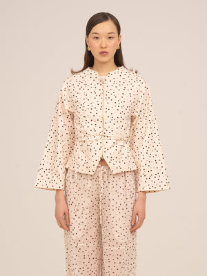 Cream Polka Dot Fuji Jacket 