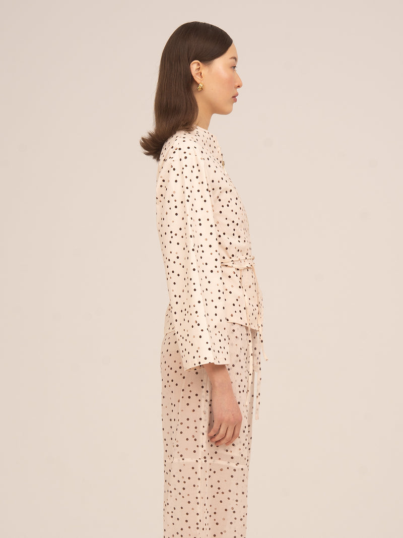 Cream Polka Dot Fuji Jacket