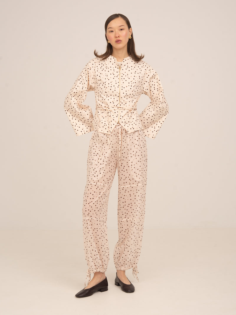 Cream Polka Dot Fuji Jacket