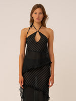 Completa tu look con Midnight Blue Striped Ecstasy Top