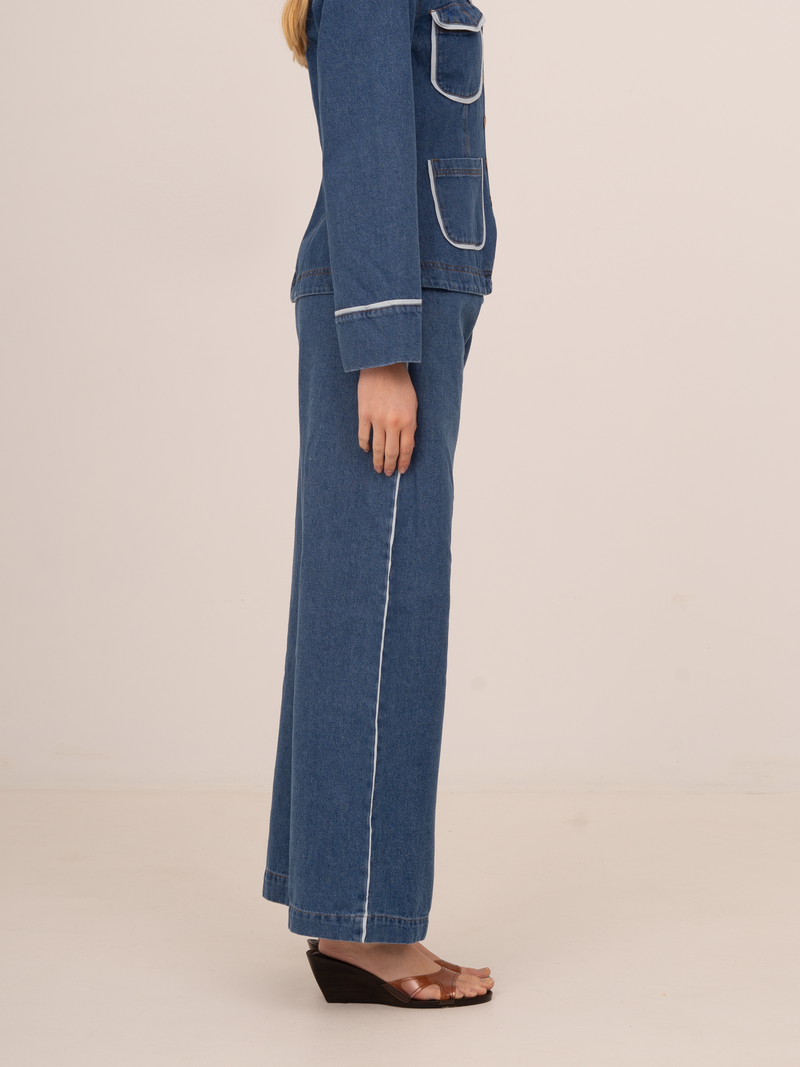 Flash Denim Wide Leg Pants