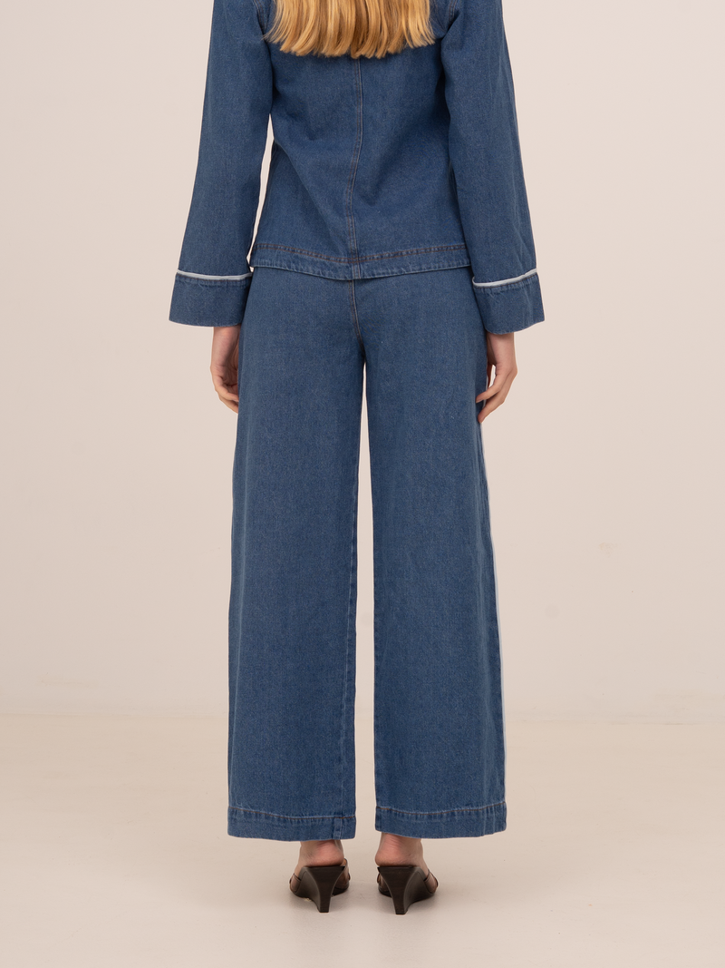 Flash Denim Wide Leg Pants