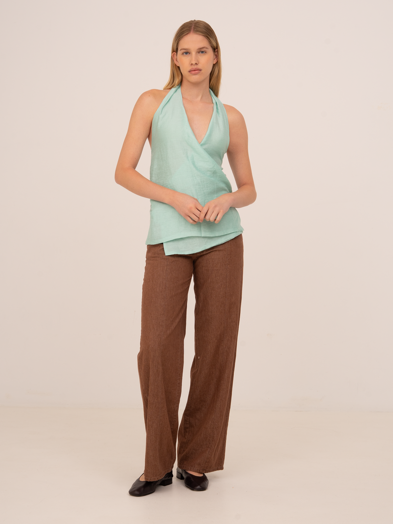 Solea Mint Wrap Top
