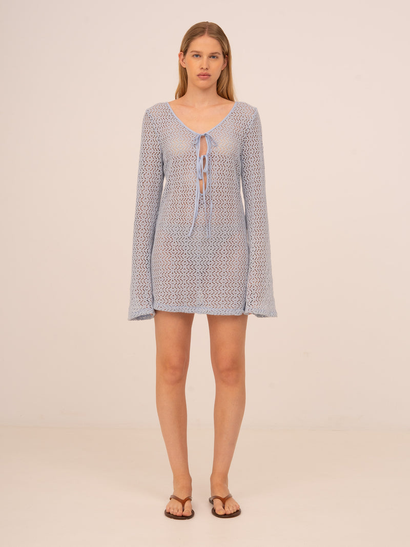 Tropic Blue Mini Beach Dress