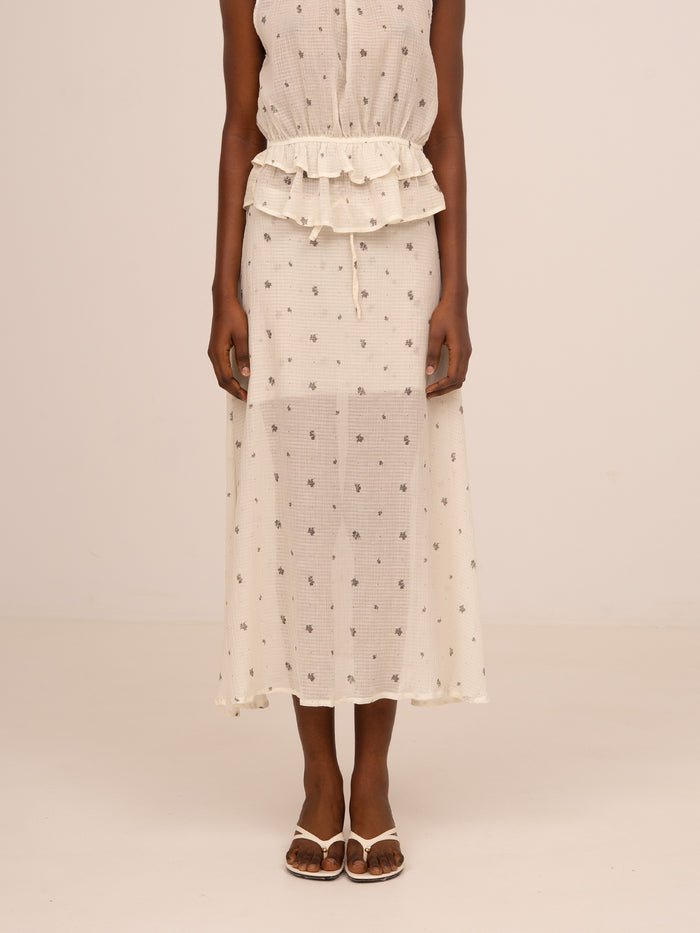 Lumea Floral Print Midi Skirt