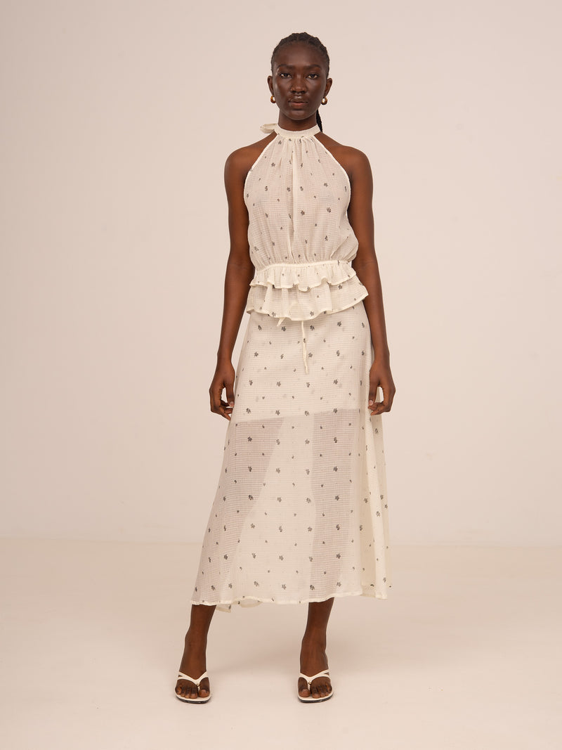 Lumea Floral Print Midi Skirt