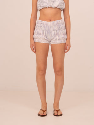 Ocean Blue Striped Shorts