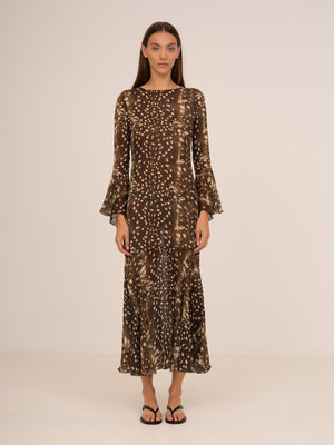 Bambi Noir Jester Animal Print Dress