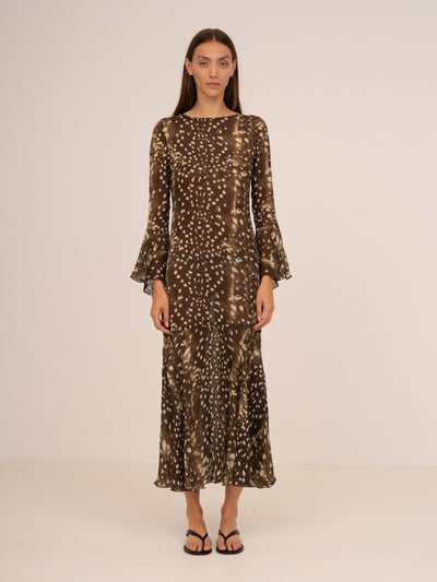 Bambi Noir Jester Animal Print Dress