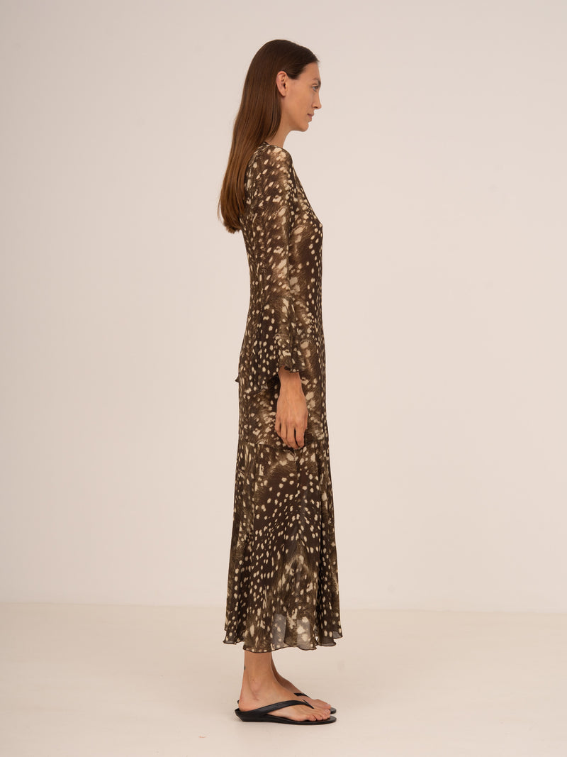 Bambi Noir Jester Animal Print Dress