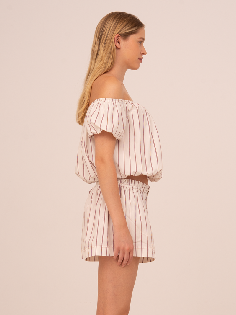 Azura Red Striped Top