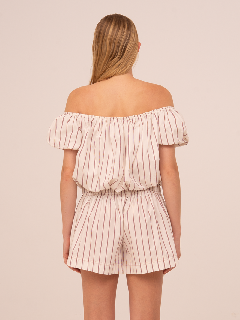 Azura Red Striped Top