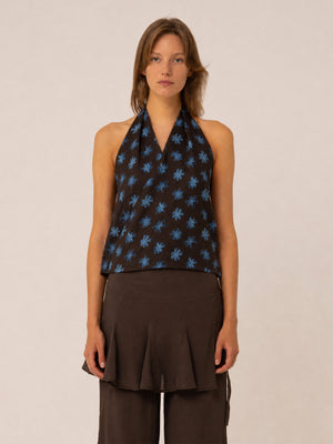 Palma Cross Flower print Top